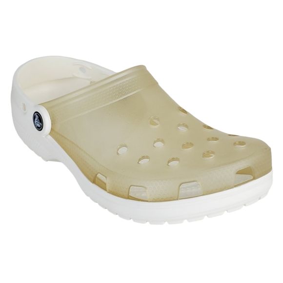 NWB Crocs unisex classic translucent clear slip on clogs white outdoor beach - Picture 3 of 13